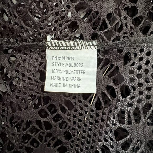 NWT Love University Semi-Sheer Black Lace Swimsuit Coverup Dress Size‎ Large - Picture 6 of 7